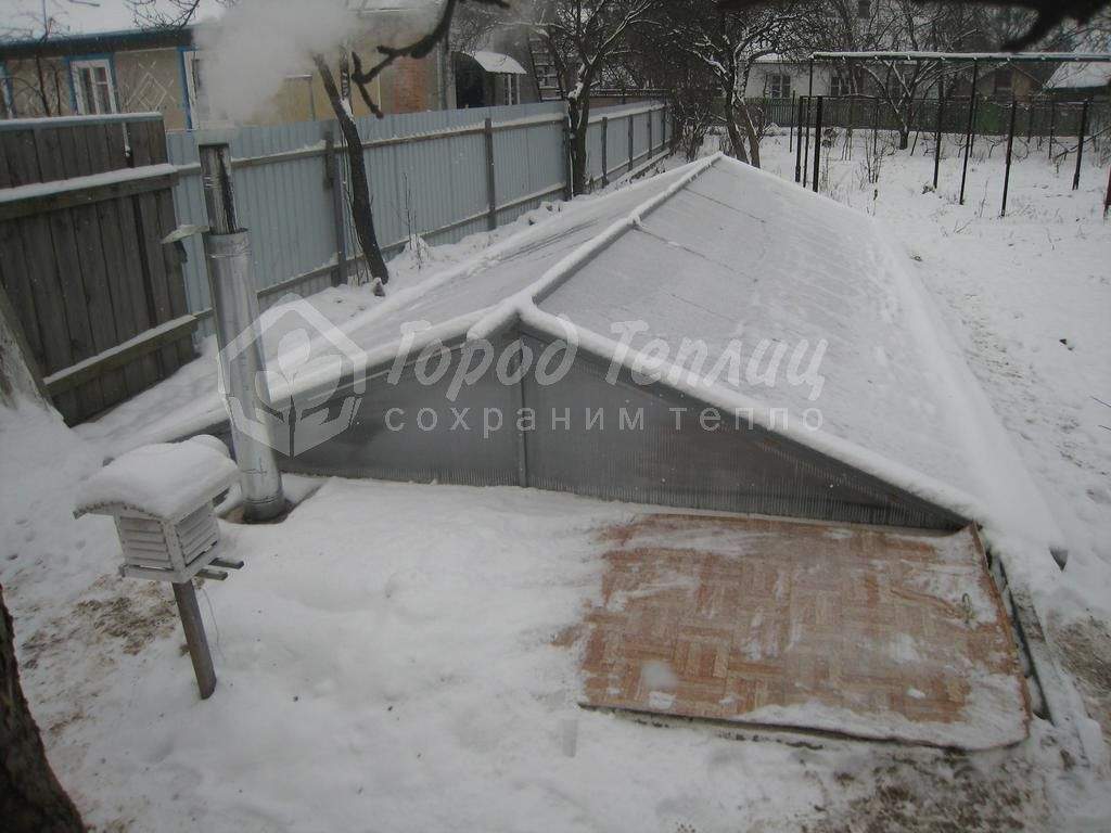 Зимняя теплица 3х8 метров с поликарбонатом 10 мм